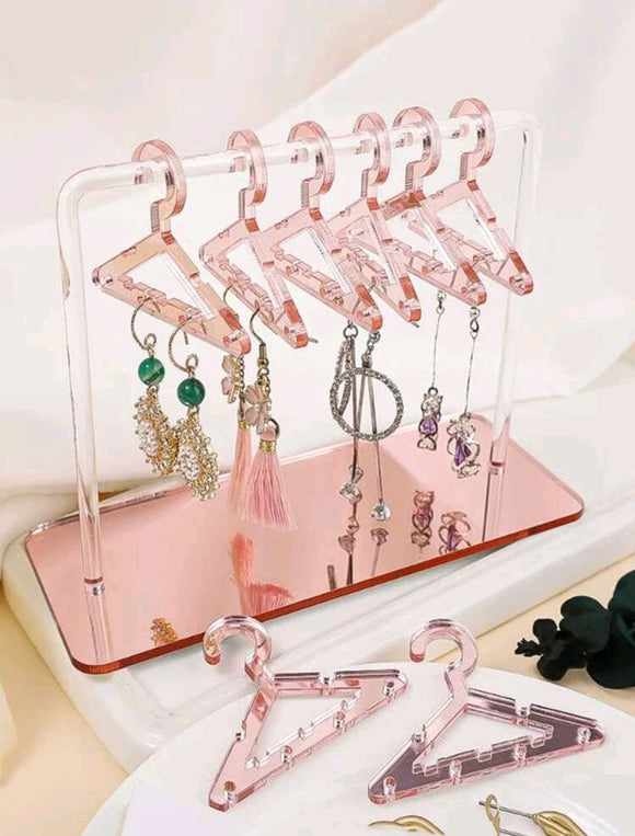 Pink earring Hanger Rail