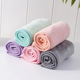 CORAL FLEECE FAST DRYING MICROFIBRE TOWEL WITH SECURE BUTTON